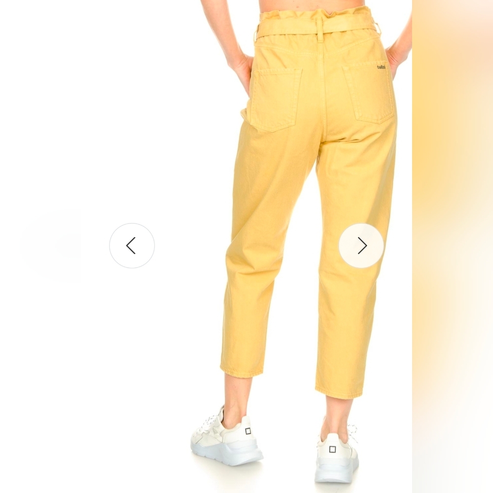 Ba&sh Paperbag Lady pants Jalia yellow buttery Size 2 - Picture 4 of 16